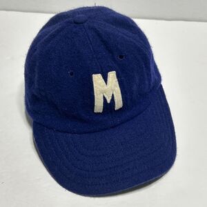 M Logo Youth/Kids Blue Hat Fitted Ball Cap Baseball One Size